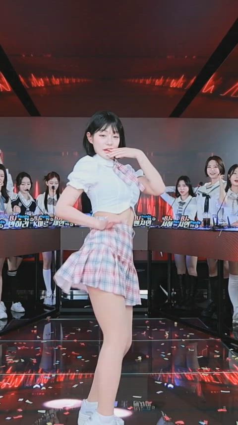 brunette dancing tease kpop gif