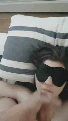 Amateur Blindfolded Blowjob Brunette Cum In Mouth Cum Swallow Cumshot Swallowing