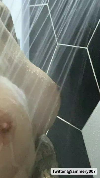 Masturbating Nude Shower Solo Trans gif