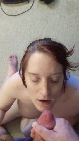 Amateur Cumshot Facial gif