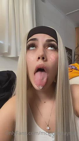 18 years old ahegao arab barely legal latina selfie spit teen tongue fetish gif