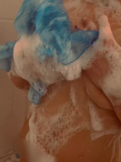 hotwife shower soapy tits gif