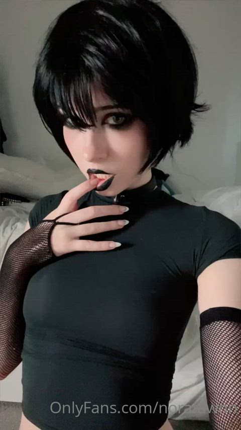 egirl goth tits gif