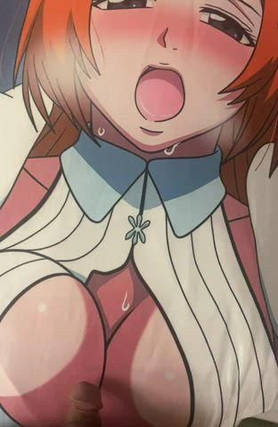 anime hentai pillow humping titty fuck gif