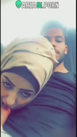 blowjob car hijab gif