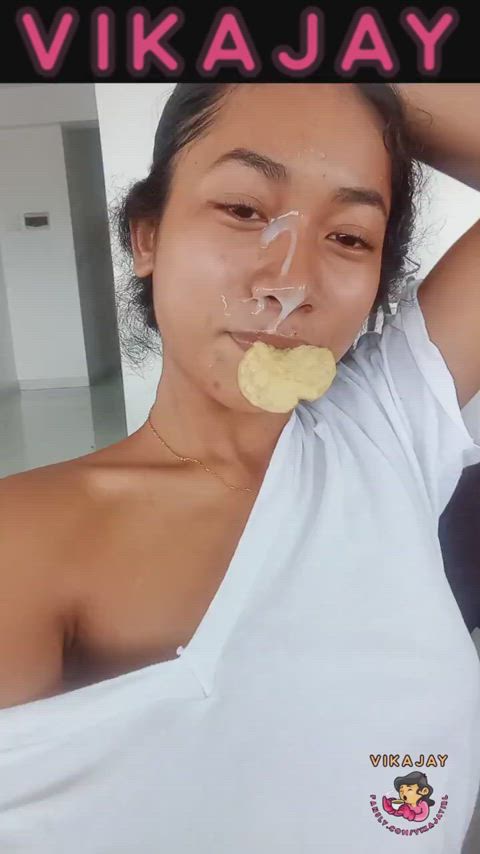 Lays with cum