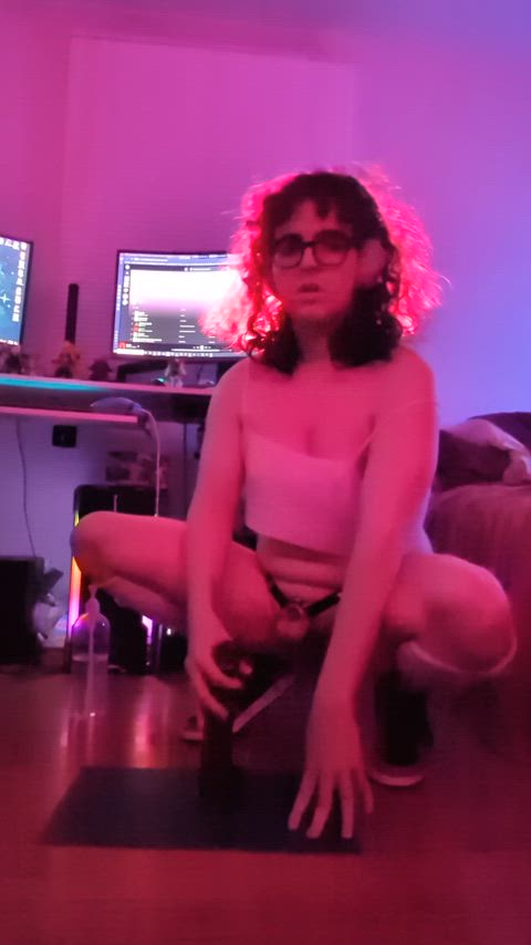 amateur chastity riding sissy sissy slut tgirl trans woman femboys gif