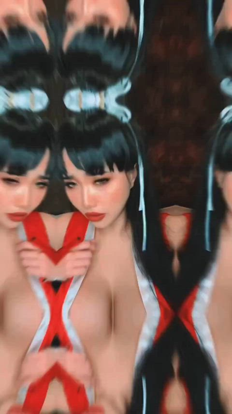 asian big tits cosplay cute korean gif