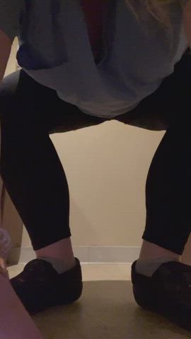 Chubby BBW Spreading Ass Asshole Pussy Leggings gif