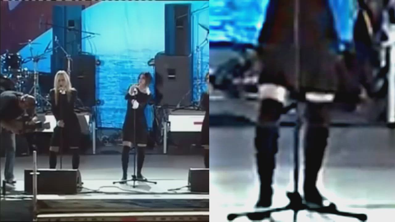 Elena Temnikova Lifting Her Leg To Flash Her Underwear During Song #1 Liive Performance