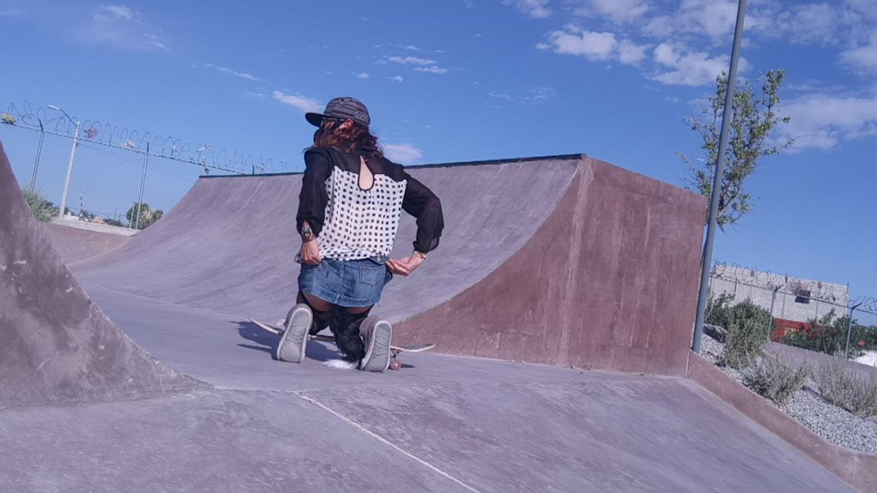 Naughty at local skatepark