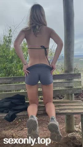 amateur ass babe barely legal booty onlyfans outdoor petite teen gif