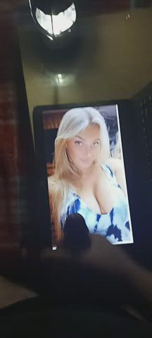 big tits blonde cum cumshot tribute gif