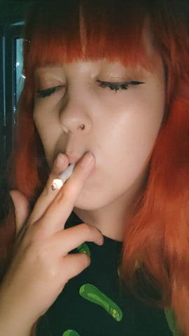 redhead smoking teen gif