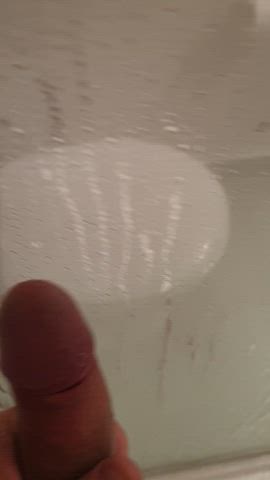 cock glass shower gif