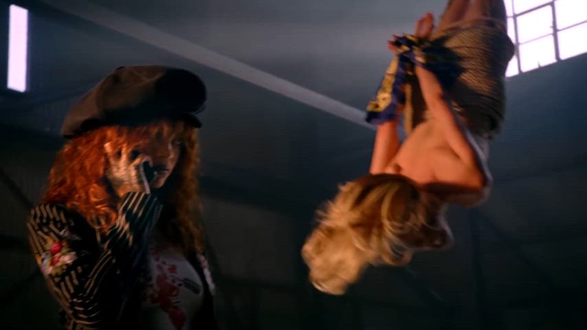 big tits ropes topless torture gif