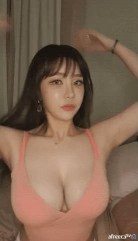 Asian Big Tits Cute Korean Model gif