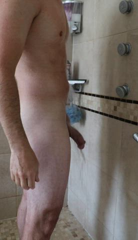 Getting hard in the shower