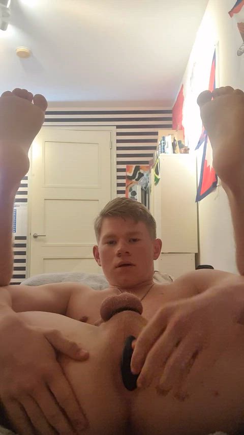 gay anal twink stretching anal play dildo huge dildo teen gif