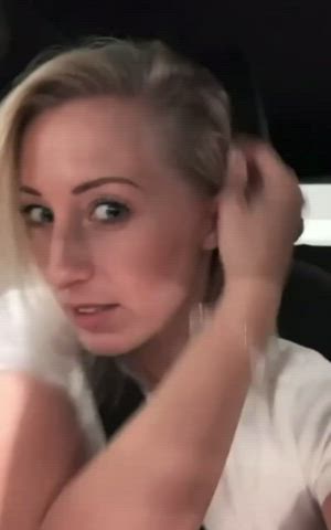 amateur ass blonde car car sex exhibitionism exhibitionist solo gif