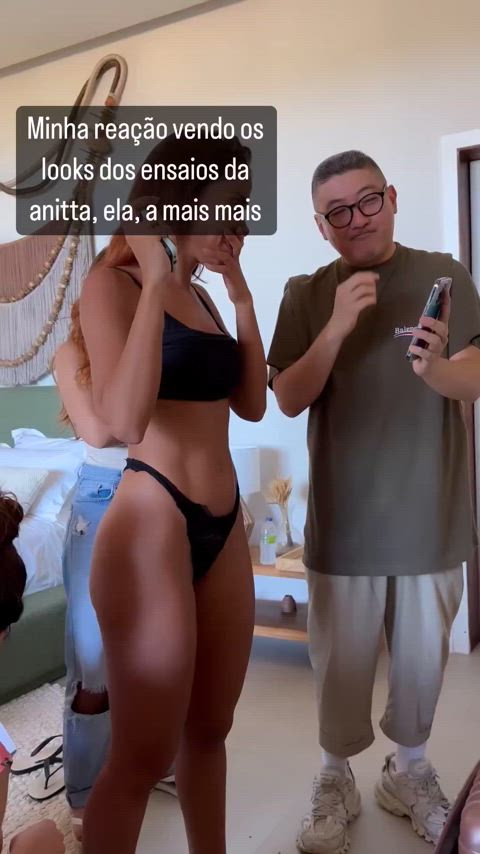 anitta ass big ass big tits brazilian celebrity lingerie sexy gif