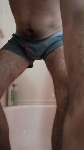 barely legal bathroom pee peeing piss pissing teen underwear wet wet and messy gif