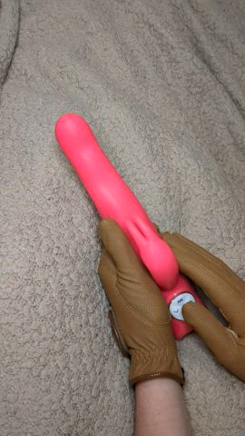 dildo handjob leather gif