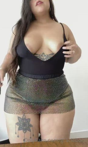 big ass booty latina striptease thick tits gif