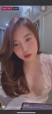 asian babe big tits boobs milf petite public tits vietnamese gif