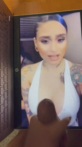 Kehlani cum tribute: Big cumshot for some big tits 😉