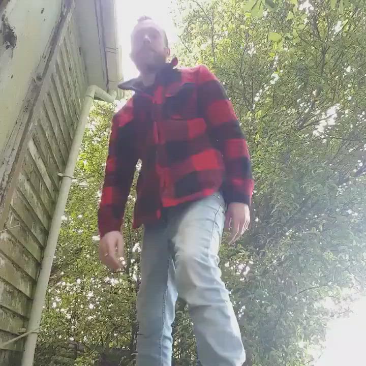 Pissing in the backyard