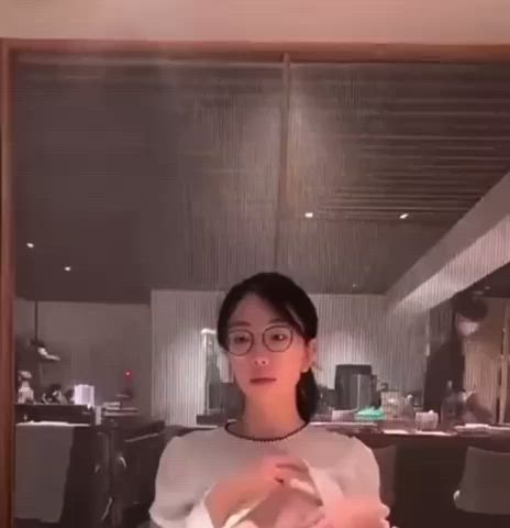 asian boobs flashing glasses public gif