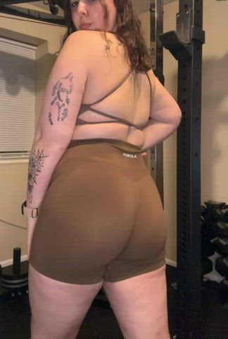 ass big ass brunette cute gym leggings pawg tattoo teen gif