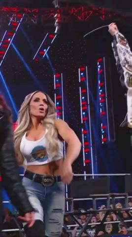 babe big tits boobs hotwife milf tits trish stratus wrestling gif