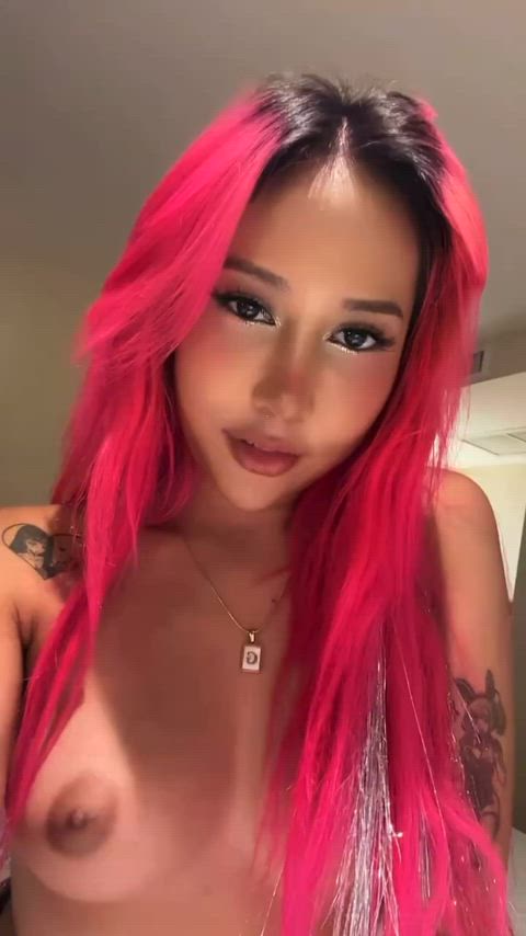 petite 19yo japanese thai pink hair ready to be crazy