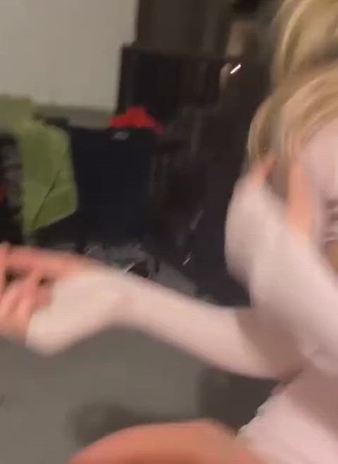 blonde boobs cute small tits gif