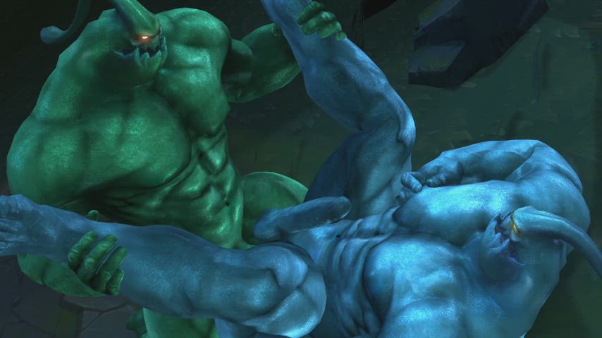 animation gay league of legends porn monster cock muscles rule34 sfm slime monster-sex