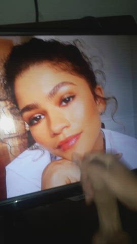 celebrity cum cumshot facial tribute zendaya gif