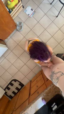 alternative amateur ass big dick cock worship oral pov sucking tattooed teen gif