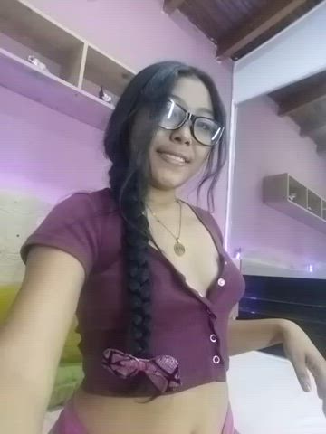 Asian Ass Babe Glasses Small Tits Underwear gif