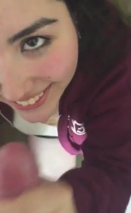 BBW Blowjob Cum Cumshot Facial gif