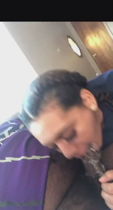 BBC Blowjob Cum In Mouth Interracial Latina Messy Sloppy gif