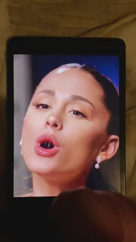 Ariana Grande Cum Tribute gif