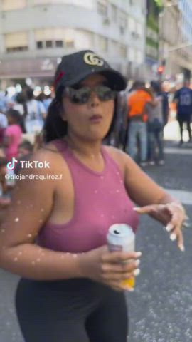 argentinian big ass big tits dancing public gif