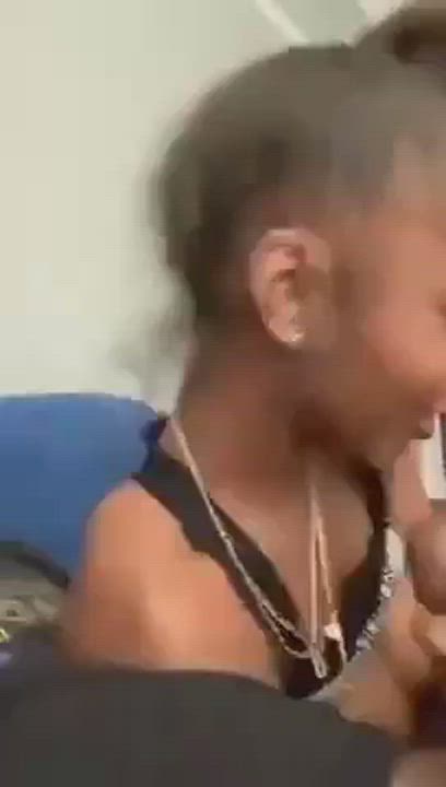 Blowjob Ebony Skinny gif