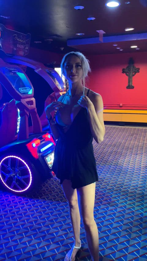 My titties are more interesting than these arcade games