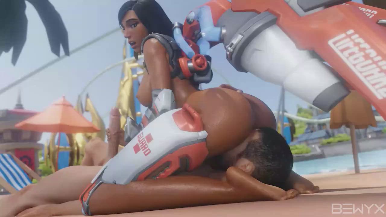 Pharah mouth to mouth( bewyx )
