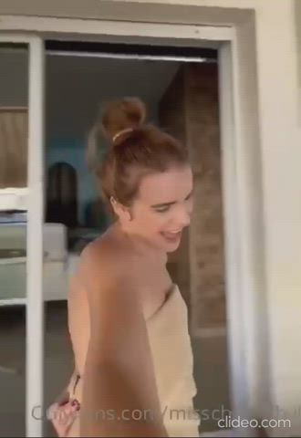 blonde petite shower small tits spanish tits gif