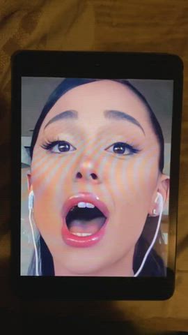 Ariana Grande Cum Tribute gif