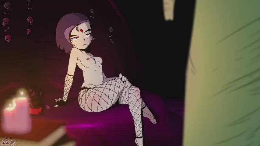 Animation Anime Bouncing Tits Cartoon Goth Hentai Leggings Monster Cock Rule34 gif